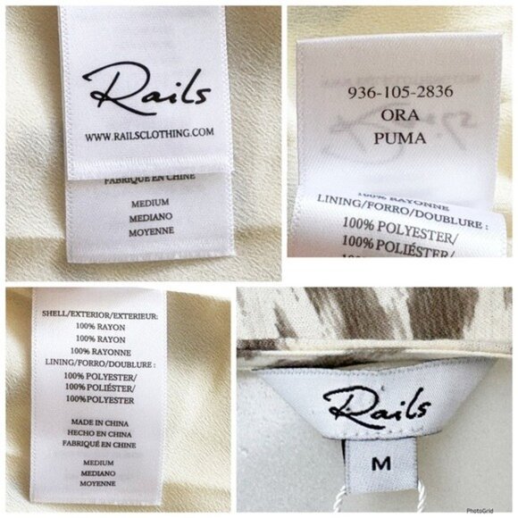 RAILS Ora Puma Animal Print summer Mini Dress Size M - Picture 11 of 13